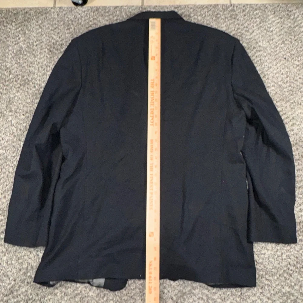 Vintage Givenchy 44R Navy Blue Wool Blazer Sport Coat Mens Two Button